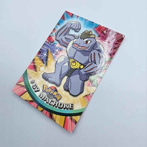 Pokemon 1999 TOPPS Machoke #67 Blue Logo TV Animation Edition Card - Picture 2 of 4